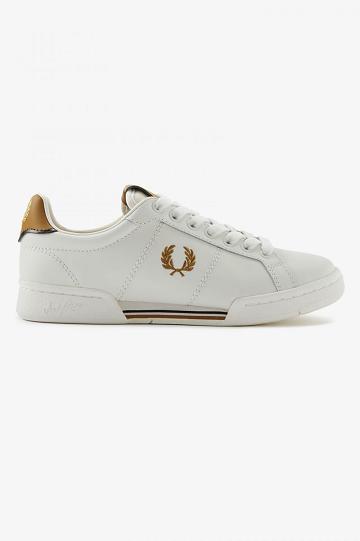 White Fred Perry B722 Men's Shoes | PH 1104RVDW